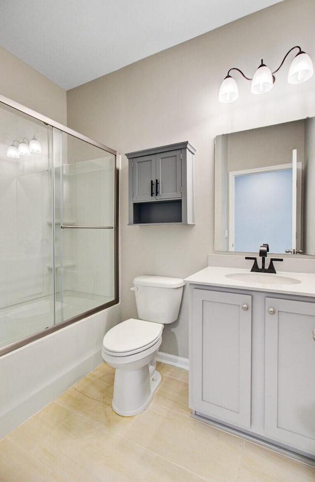 104 Wild Orchid Way, Huger, SC 29450 - full bathroom with vanity, bath / shower combo with glass door, and tile patterned flooring