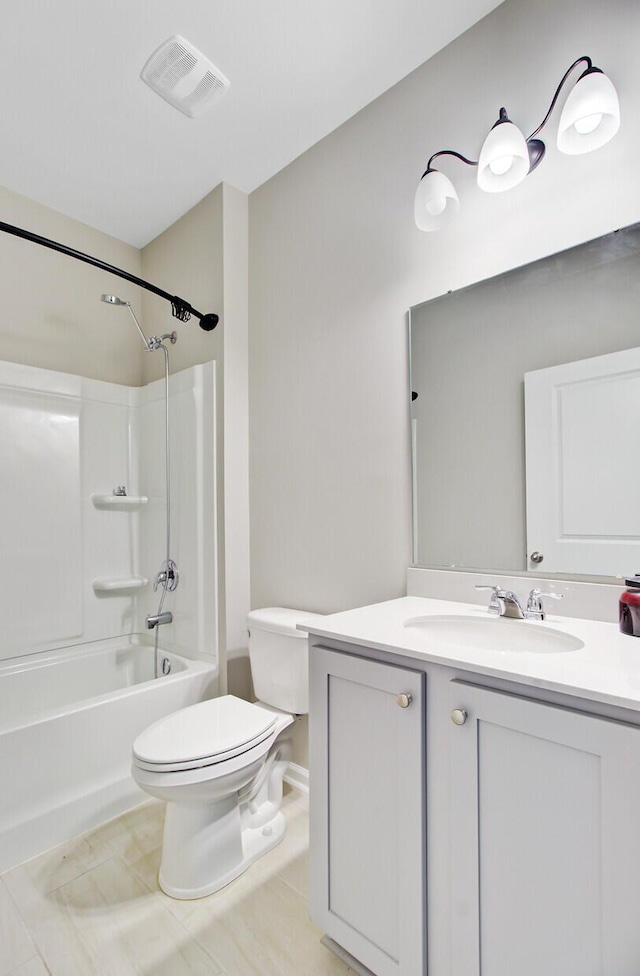 104 Wild Orchid Way, Huger, SC 29450 - full bathroom featuring vanity, shower / bathtub combination, and tile patterned flooring