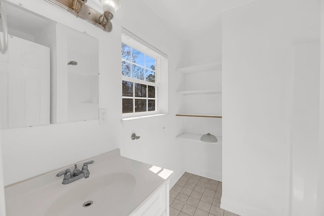 bathroom featuring vanity and tile patterned floors