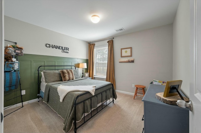 127 Surfbird Rd, Summerville, SC 29486 - bedroom with baseboards, light carpet, and visible vents
