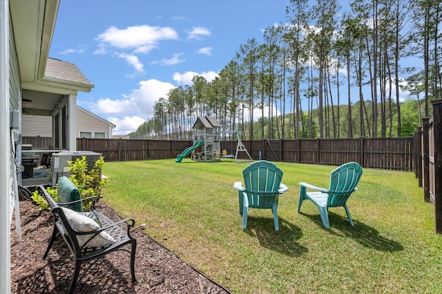 127 Surfbird Rd, Summerville, SC 29486 - view of yard featuring a playground and a fenced backyard