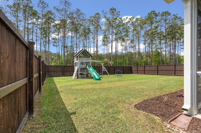 127 Surfbird Rd, Summerville, SC 29486 - view of yard featuring a playground and a fenced backyard