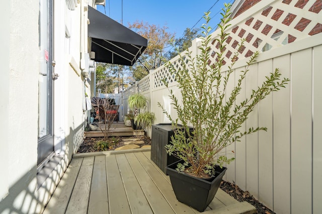 view of wooden terrace