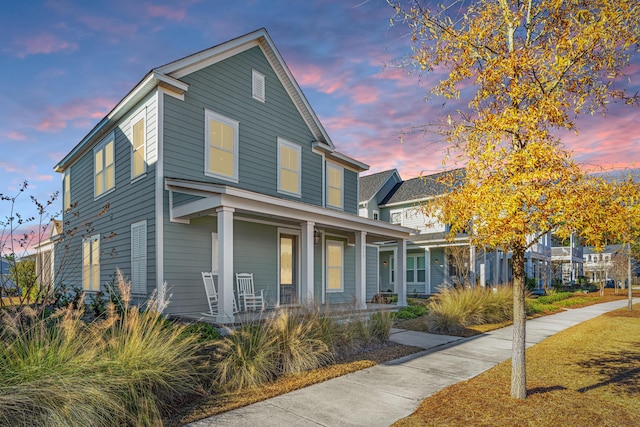 view of front of house with a porch