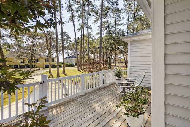 view of wooden deck