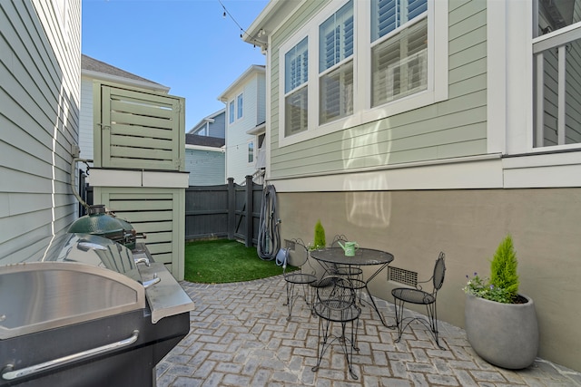 view of patio with grilling area