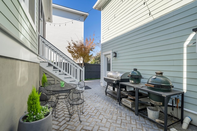 view of patio / terrace featuring grilling area