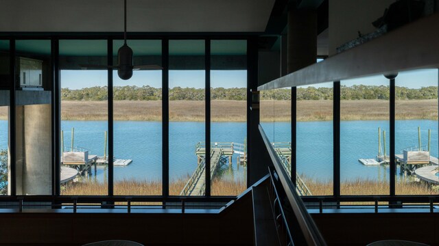 905 Palm Blvd, Isle Of Palms, SC 29451 - water view with a boat dock and boat lift