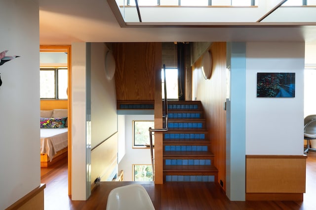 905 Palm Blvd, Isle Of Palms, SC 29451 - stairway with wood finished floors