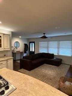 living room with plenty of natural light