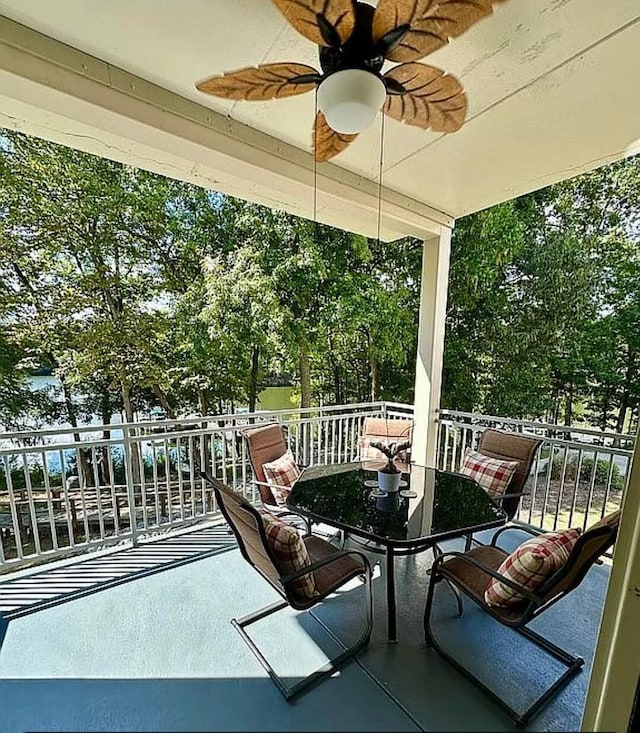 view of patio / terrace with a balcony