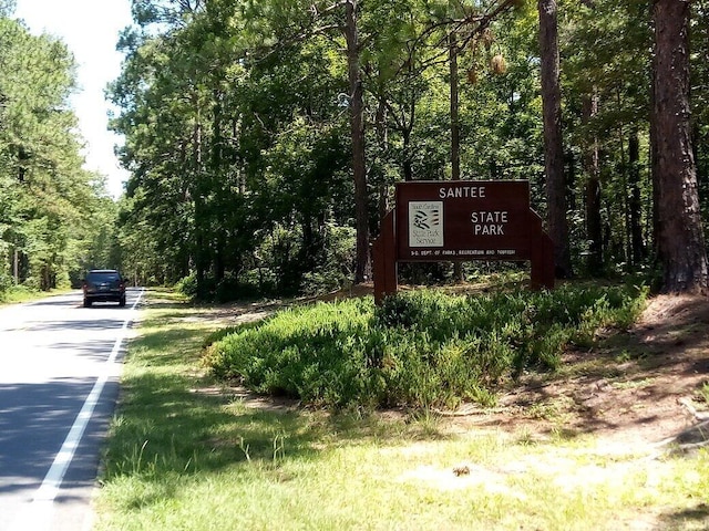 view of community sign