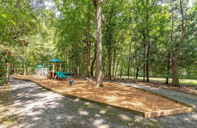 5152 Coral Reef Dr, Johns Island, SC 29455 - community jungle gym featuring a wooded view