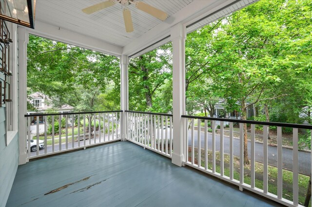 5152 Coral Reef Dr, Johns Island, SC 29455 - balcony with a ceiling fan
