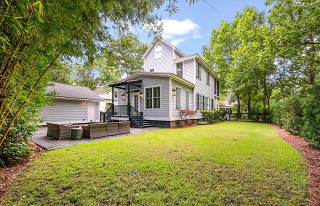 5152 Coral Reef Dr, Johns Island, SC 29455 - rear view of house featuring an outdoor hangout area and a patio