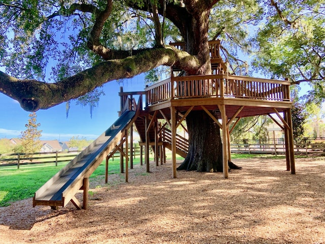 view of jungle gym