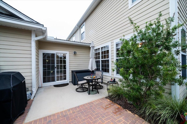 view of patio / terrace featuring a grill