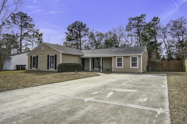 view of ranch-style home