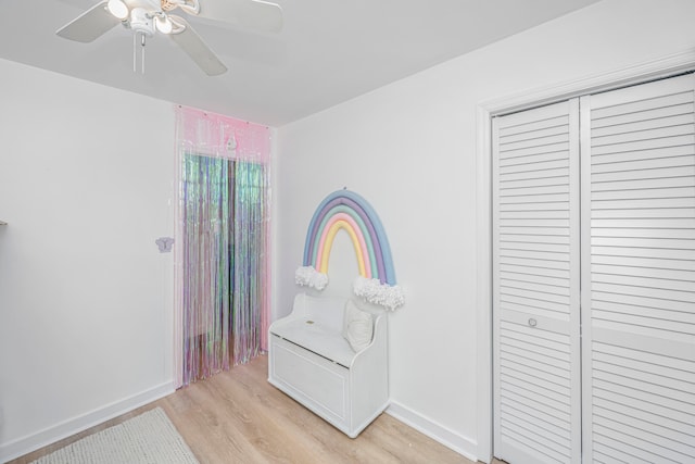 hall featuring light hardwood / wood-style flooring