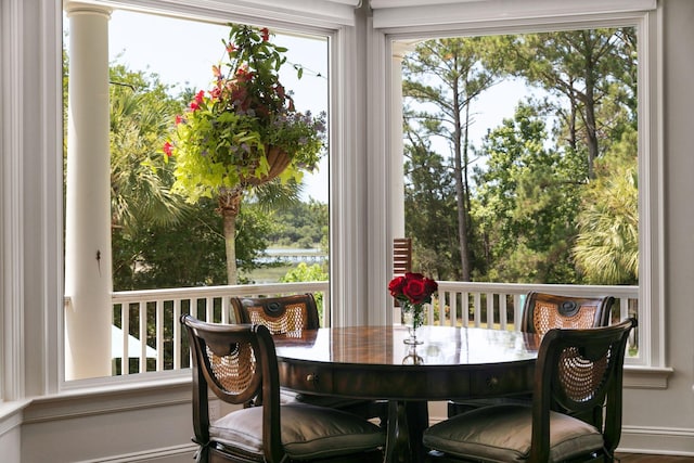 view of sunroom