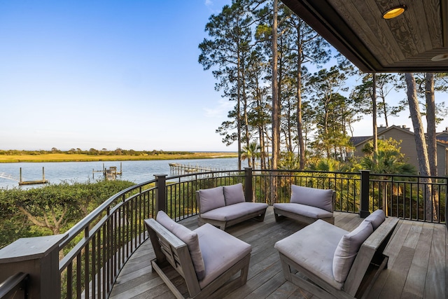 3121 Marshgate Dr, Seabrook Island, SC 29455 - wooden deck with a water view