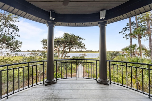 3121 Marshgate Dr, Seabrook Island, SC 29455 - wooden terrace featuring a water view