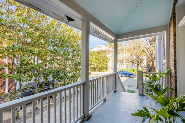 balcony with a porch