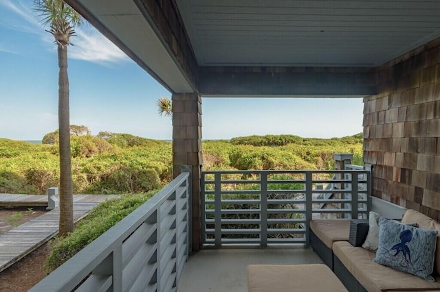 balcony with an outdoor living space