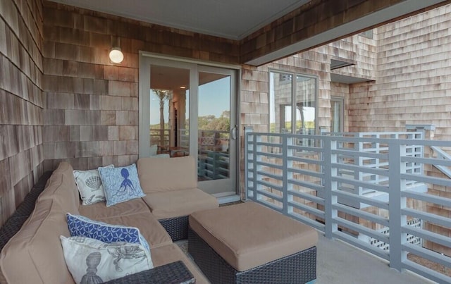 balcony featuring outdoor lounge area