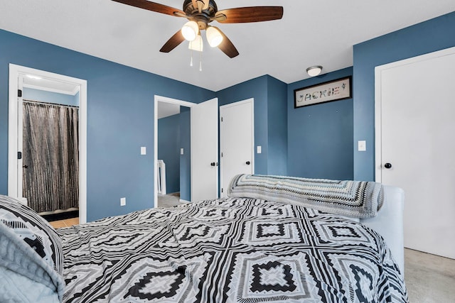 1120 Hidden Cove Dr Unit I, Mount Pleasant, SC 29464 - bedroom with light carpet and ceiling fan