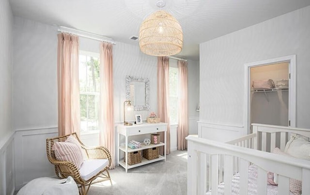 774 Clay Field Trl, Summerville, SC 29485 - carpeted bedroom featuring a decorative wall and a wainscoted wall
