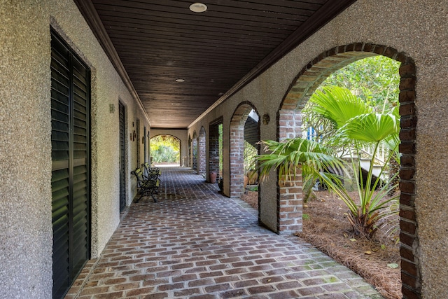 view of patio with covered porch