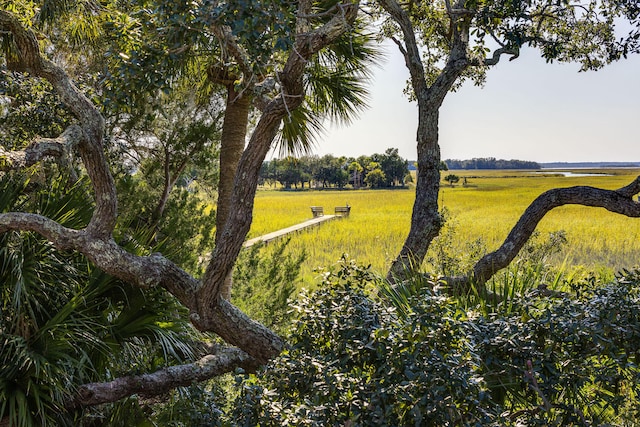 exterior space with a rural view