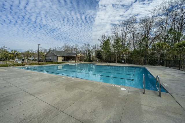 view of pool featuring a patio area