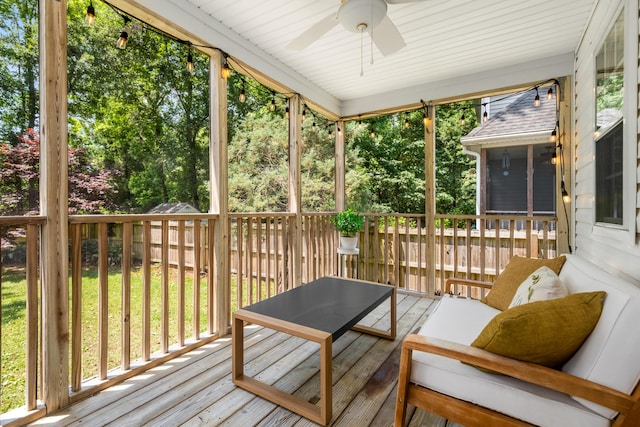 1813 Parkland Preserve Ln, Charleston, SC 29412 - sunroom featuring a ceiling fan and healthy amount of natural light