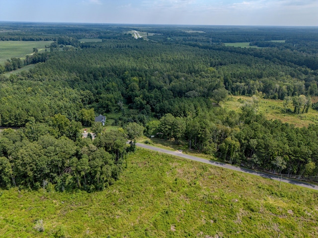 bird's eye view with a view of trees