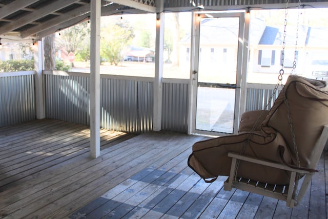 view of sunroom