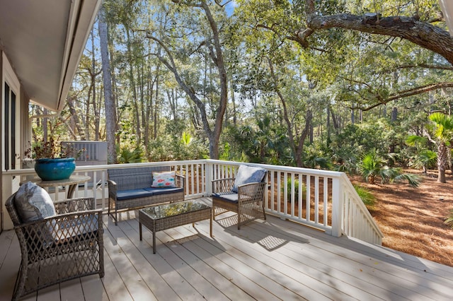 deck featuring an outdoor hangout area