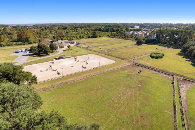 bird's eye view featuring a rural view