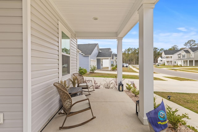 68 Red Bluff St, Summerville, SC 29483 - view of patio with a residential view and a porch