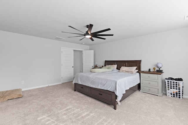 68 Red Bluff St, Summerville, SC 29483 - carpeted bedroom with baseboards, visible vents, and a ceiling fan