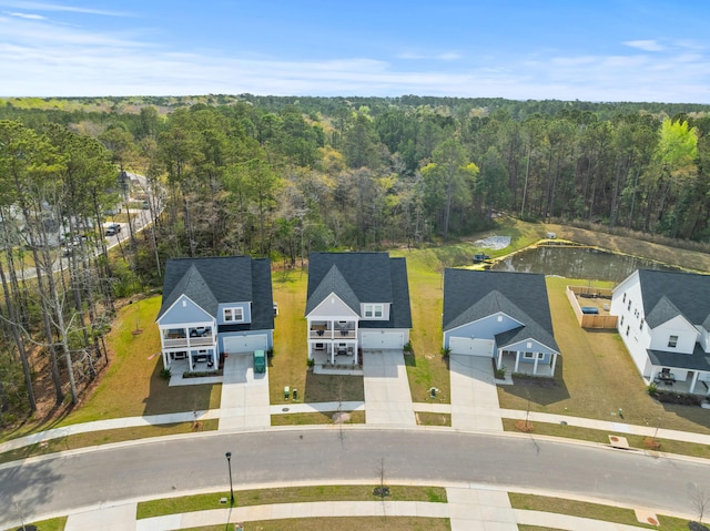 68 Red Bluff St, Summerville, SC 29483 - aerial view with a water view and a forest view
