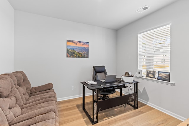68 Red Bluff St, Summerville, SC 29483 - office featuring baseboards, light wood-style flooring, and visible vents