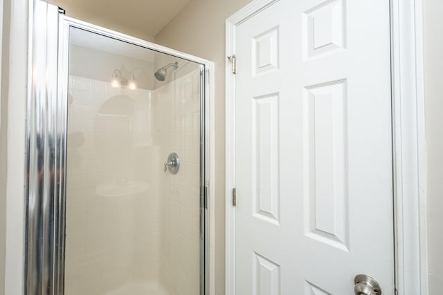 full bathroom featuring a shower stall