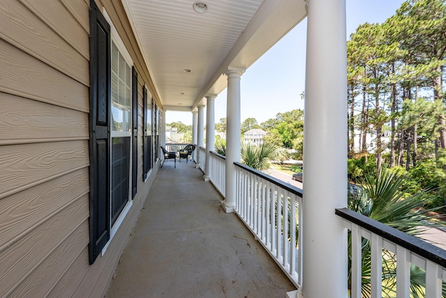 balcony with a porch