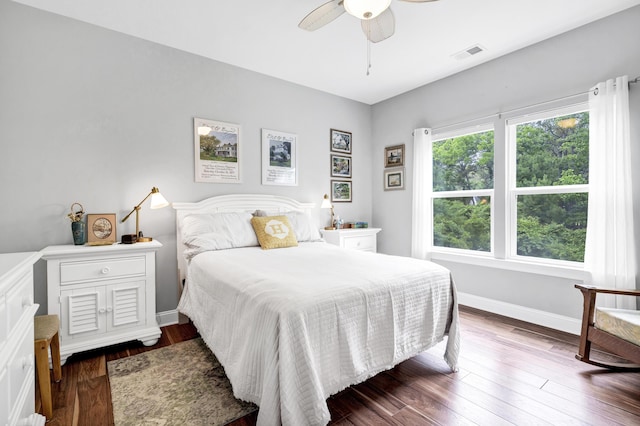 1064 Blackbear Dr, Edisto Island, SC 29438 - bedroom featuring wood finished floors and ceiling fan