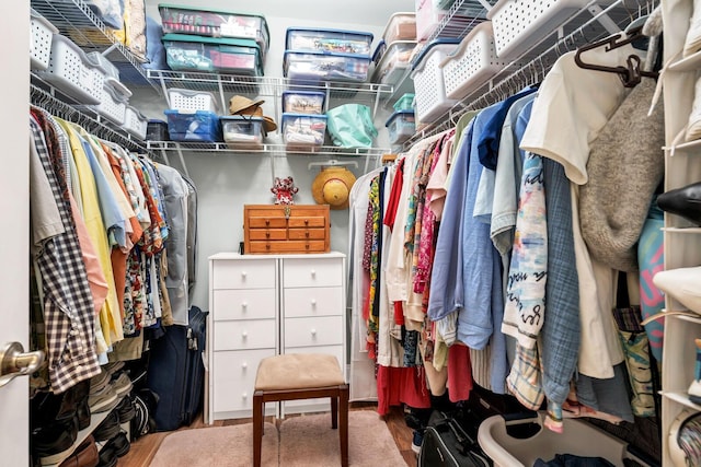 1064 Blackbear Dr, Edisto Island, SC 29438 - walk in closet featuring wood finished floors