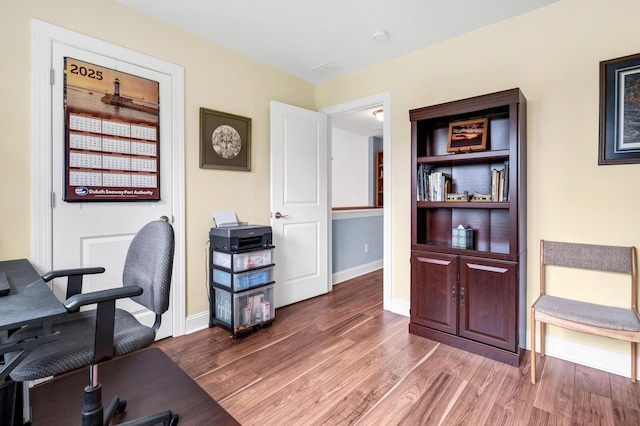 1064 Blackbear Dr, Edisto Island, SC 29438 - office area with wood finished floors and baseboards