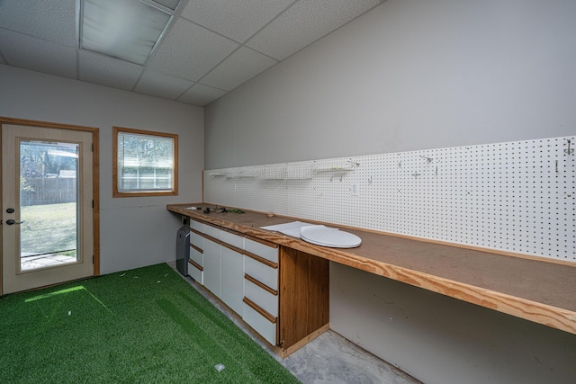 kitchen with a drop ceiling