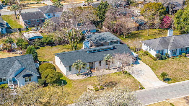 aerial view featuring a residential view